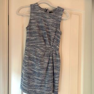 Banana Republic Blue/White Tweed Dress - size 00 Petite, fits more like a 0/XS